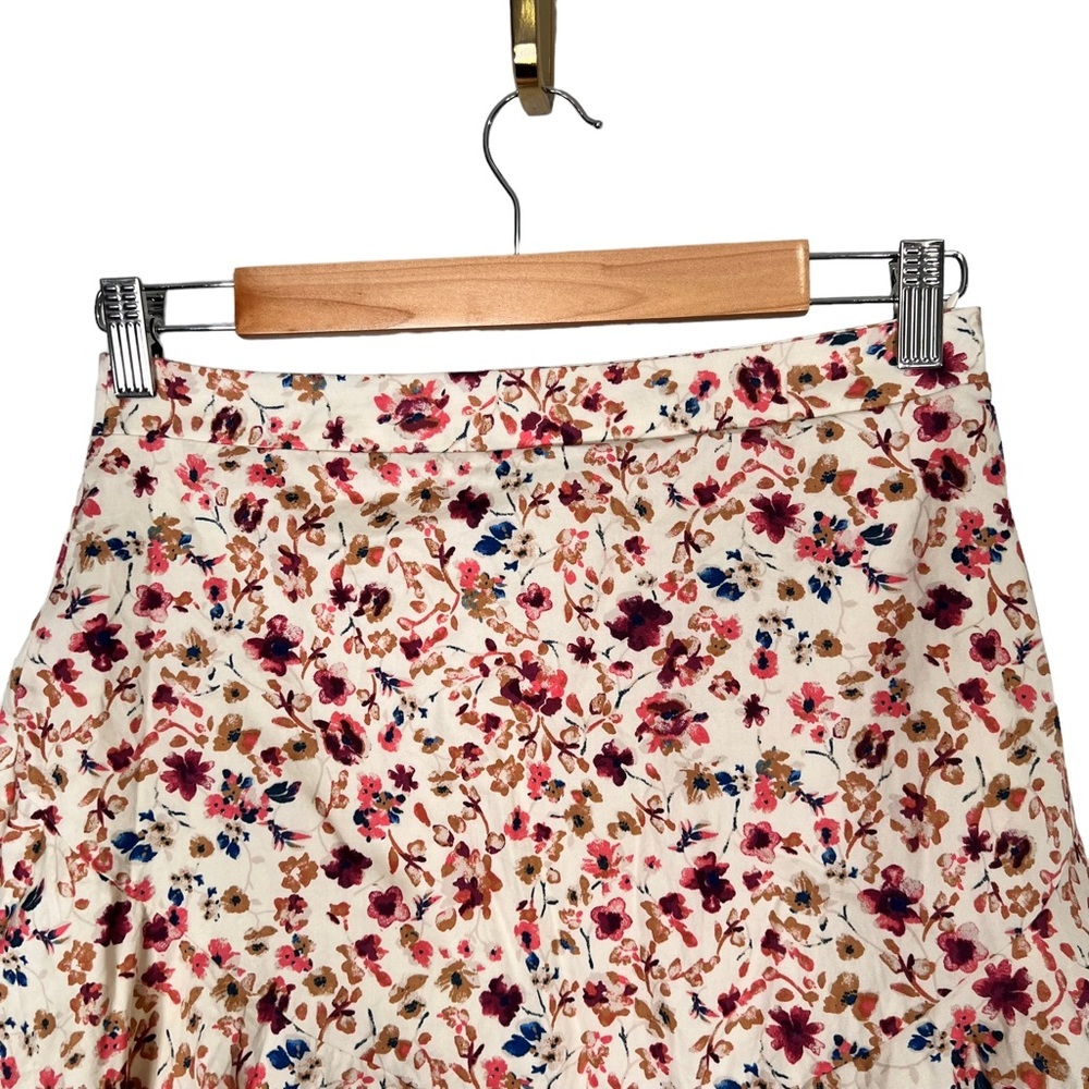 Ro & De High Waisted Floral Zip Up Skirt S - Picture 2 of 12